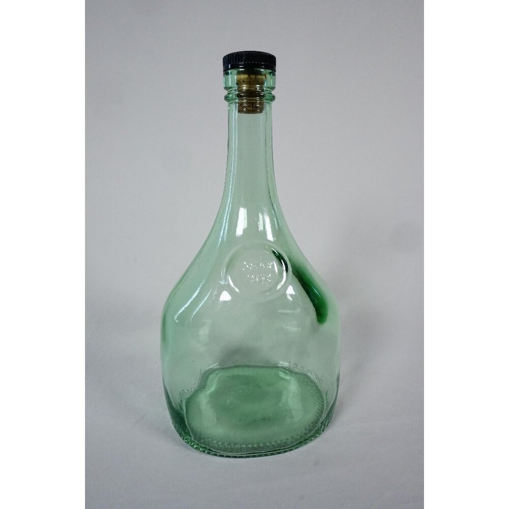 Paul Masson Aqua Green Glass Bottle Vintage Embossed Since 1852